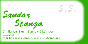 sandor stanga business card